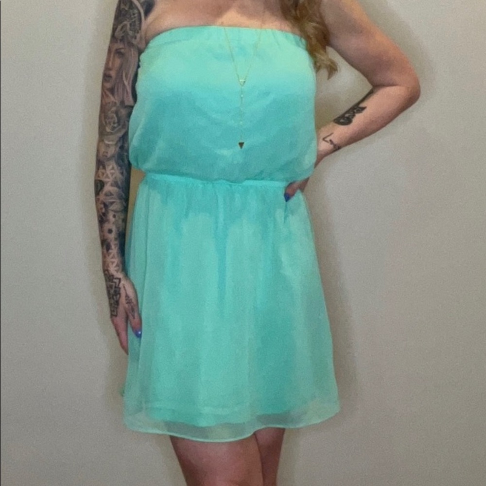 Express strapless dress
